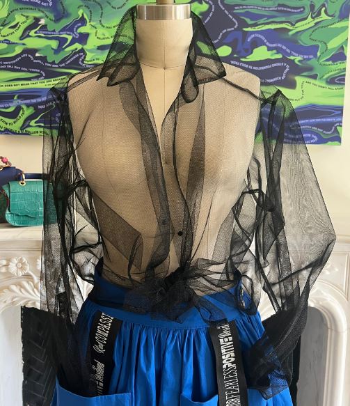 Fearless Tulle Shirt Black