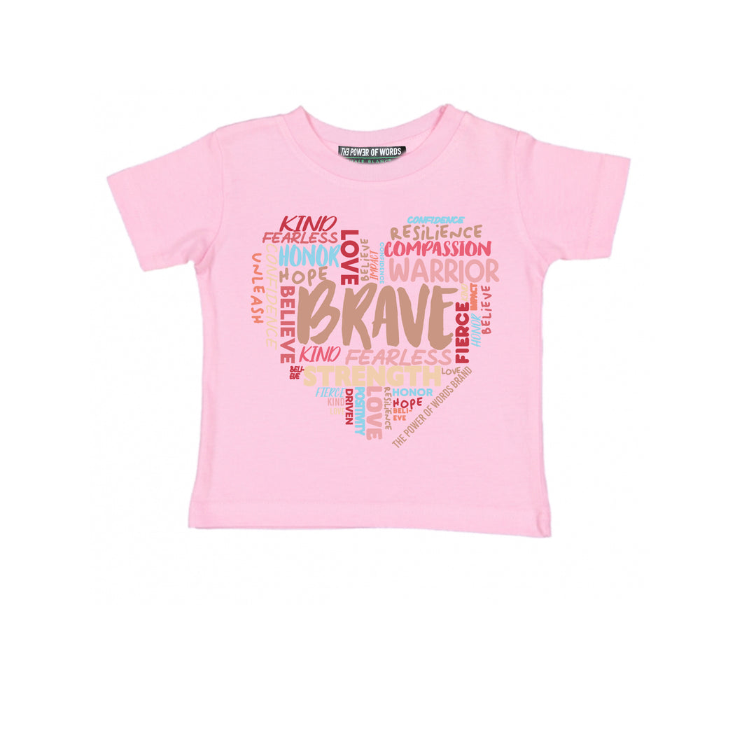 Brave Kids Tee in Pink