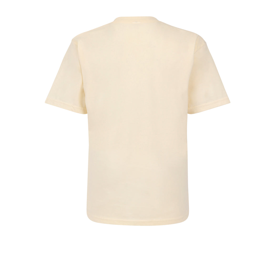 Flutter Crew Neck Tee Shirt in Cream