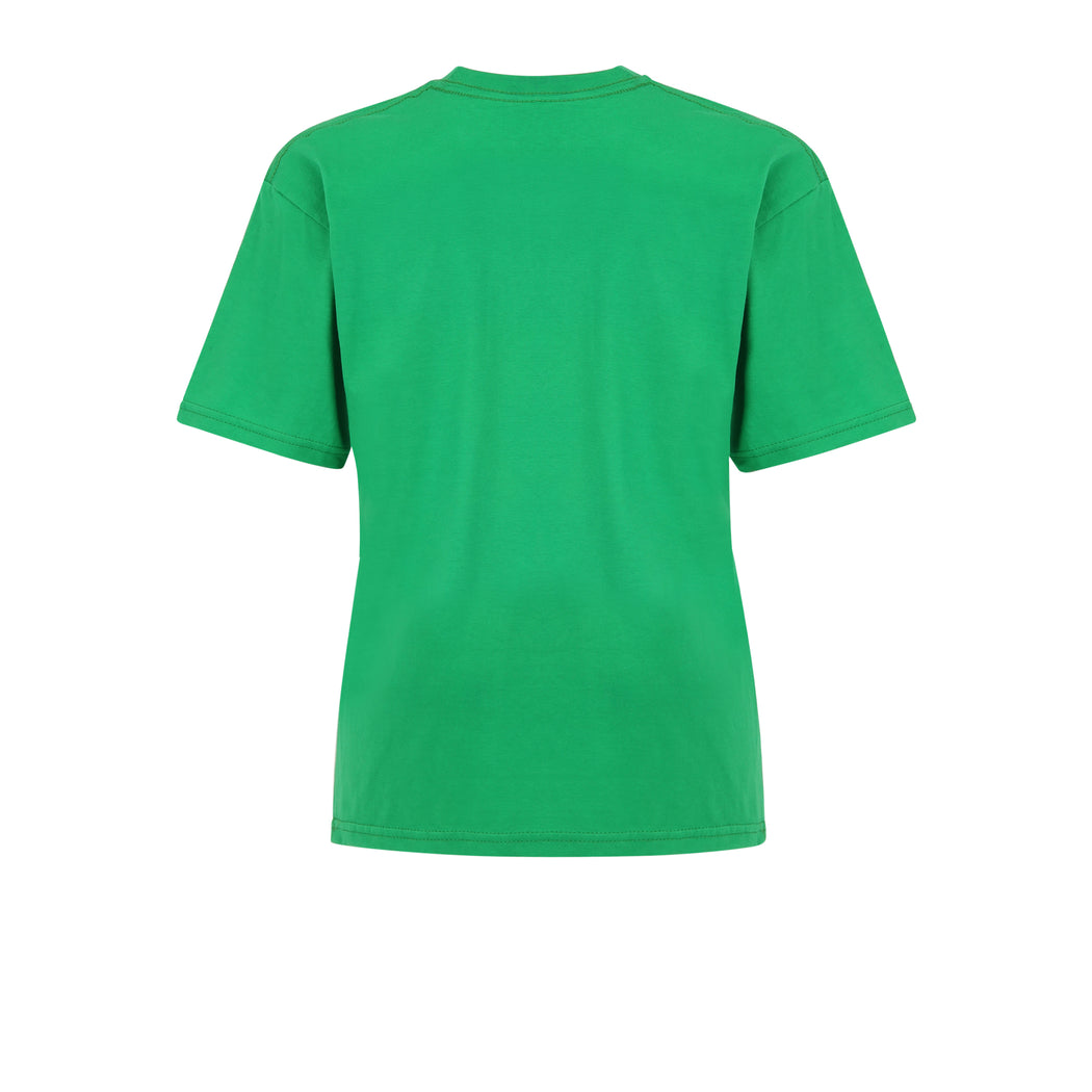 Flutter Crew Neck Tee Shirt in Green