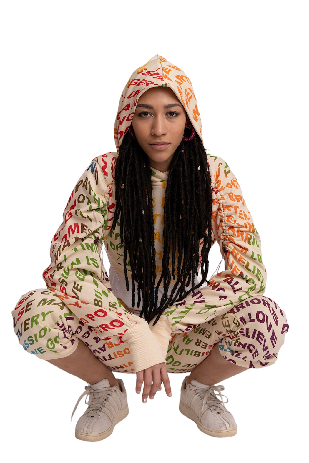 Crop top with hoodie