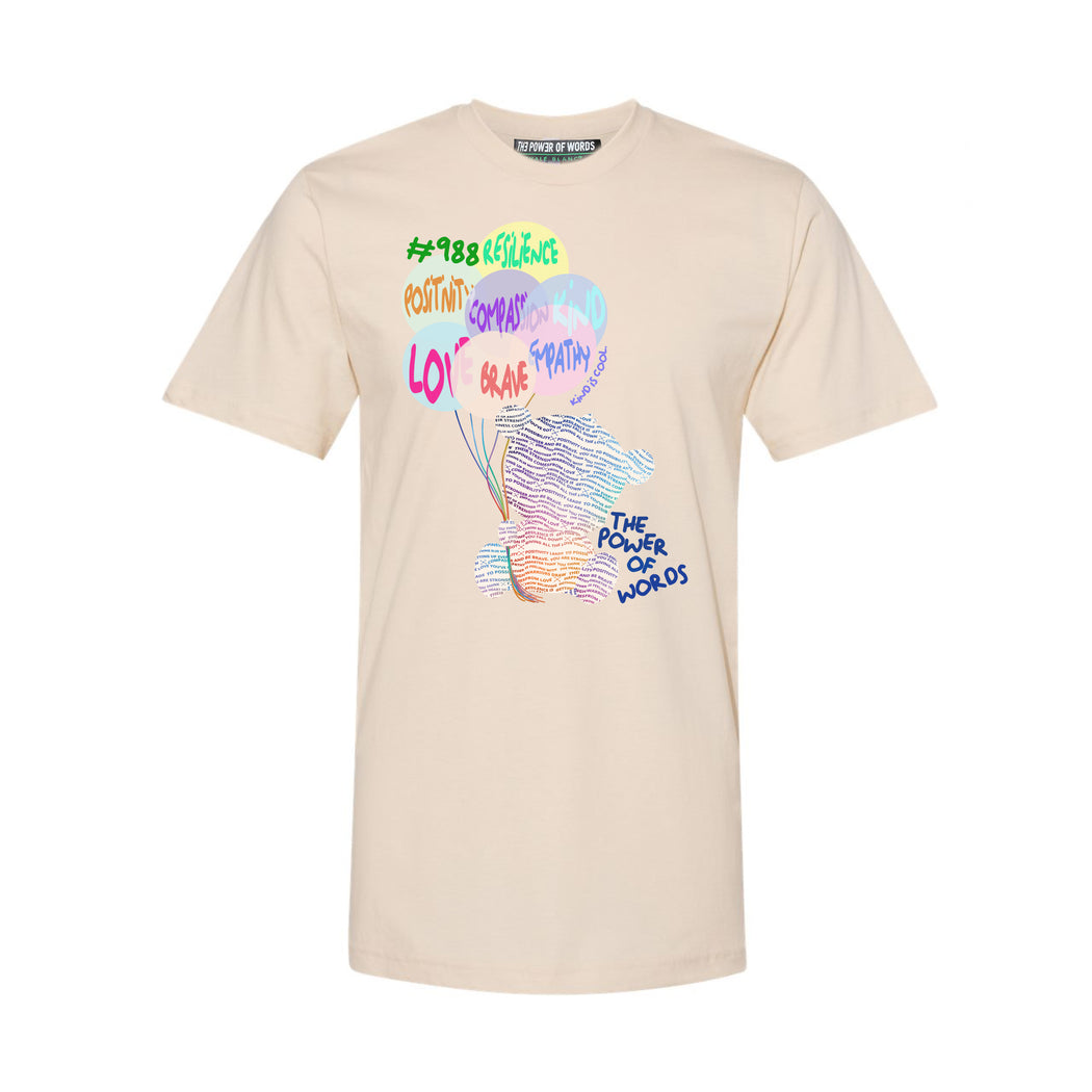 Teddy Bear Adult Tee in Cream
