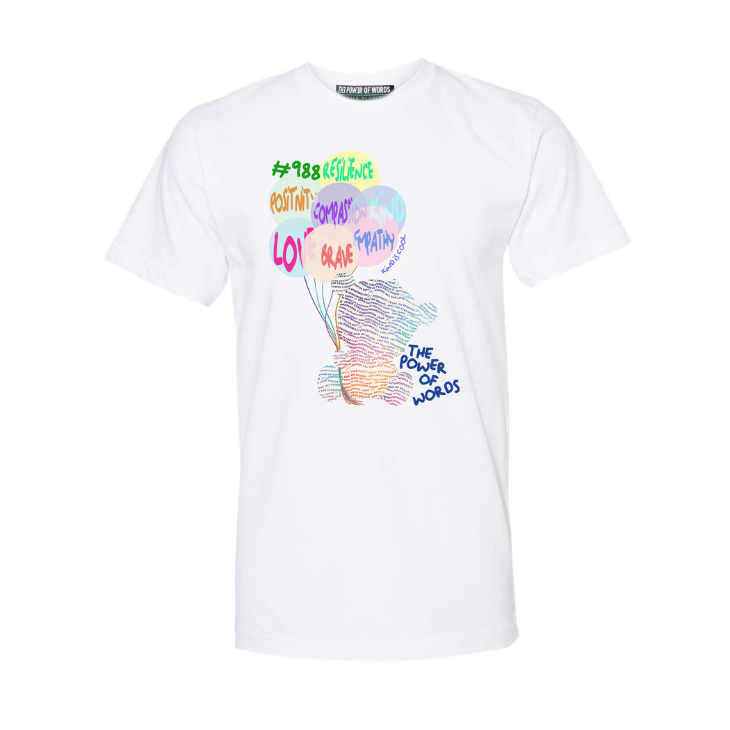 Teddy Bear Adult Tee in White