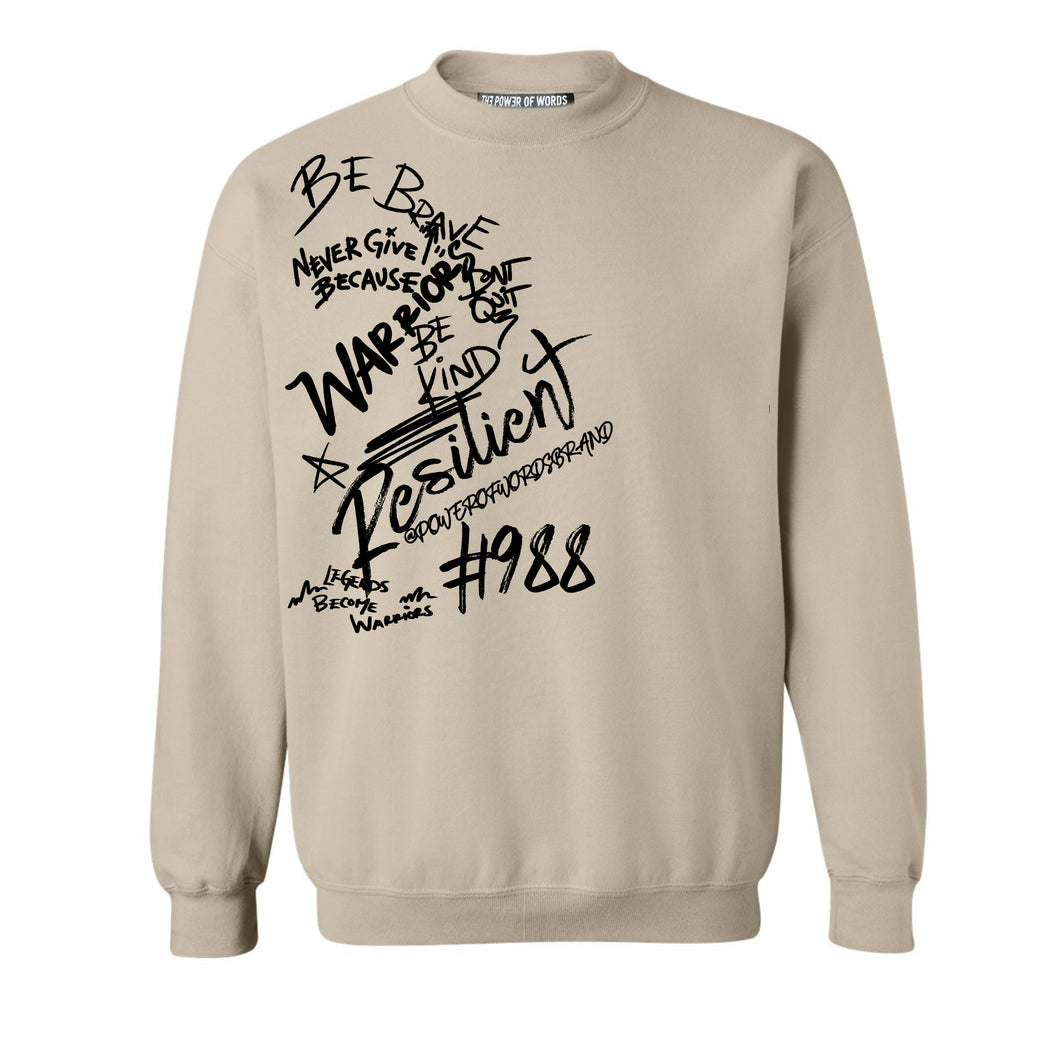 Warrior Adult Crewneck in Cream