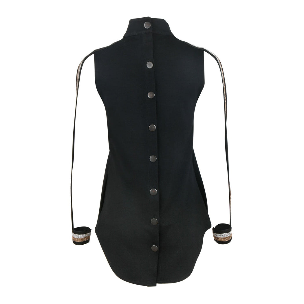 NAPA STRAPPED CRYSTAL SLEEVE TOP