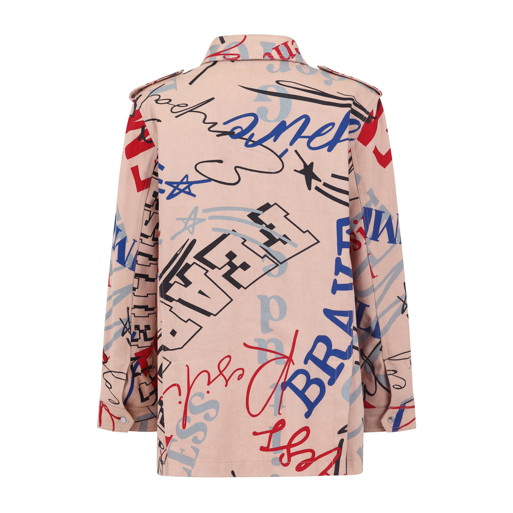 Women's Brave Safari Shirt in Blush and Multi color