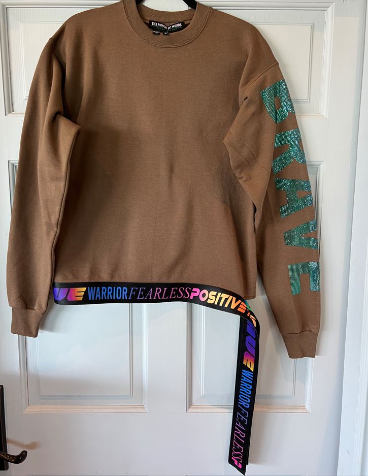 Brave Crewneck Sweatshirt in Chocolate