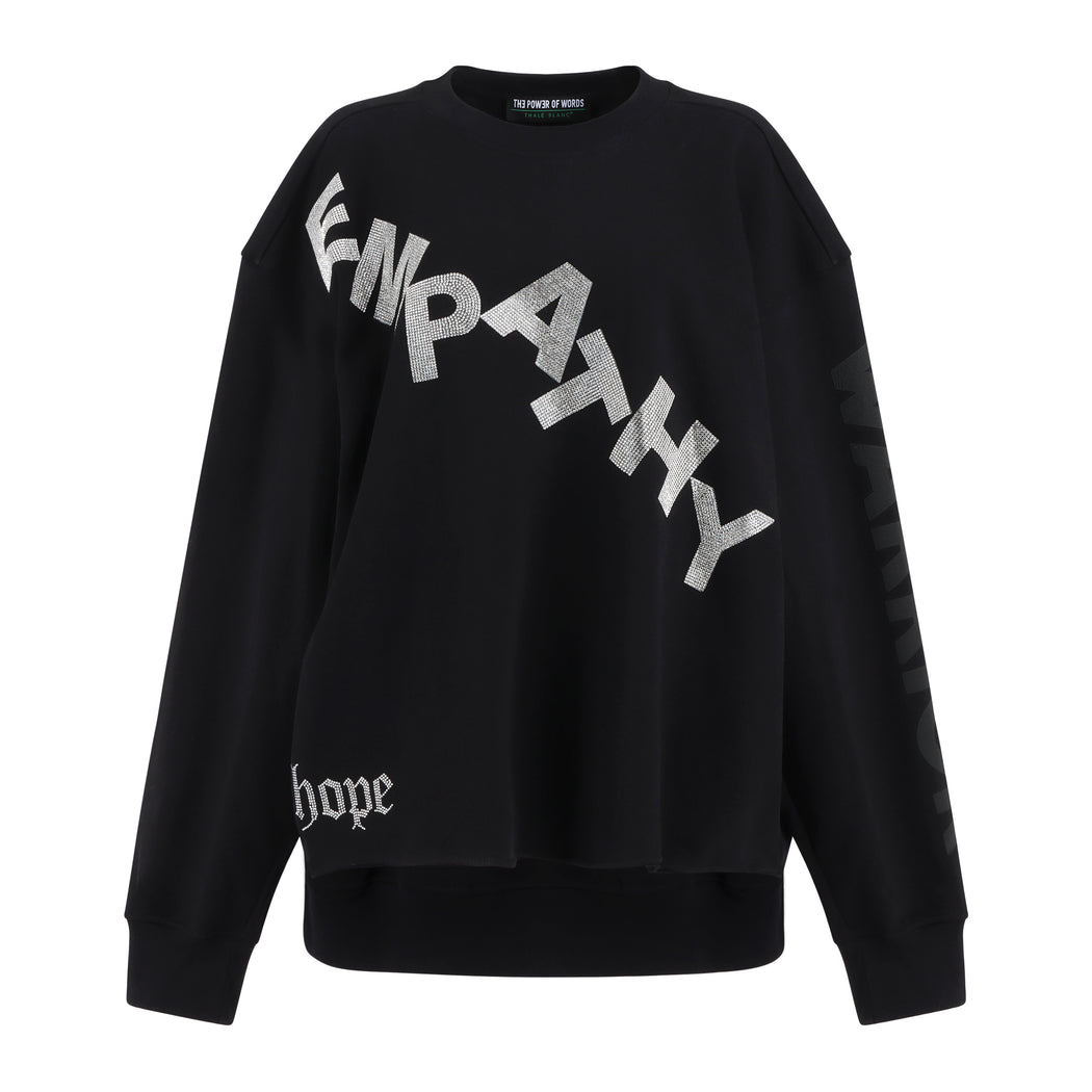mens crewneck, black
