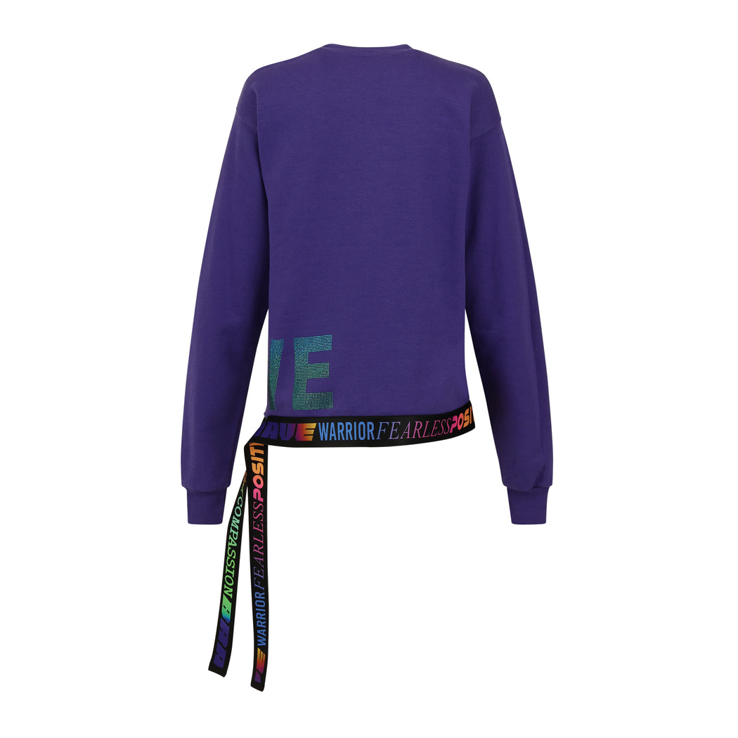 Brave Crewneck sweatshirt in Purple Emerald