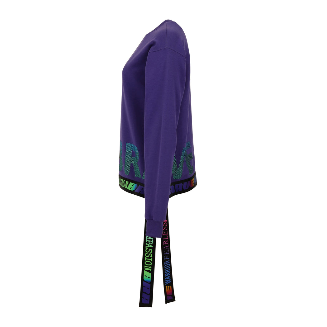 Brave Crewneck sweatshirt in Purple Emerald