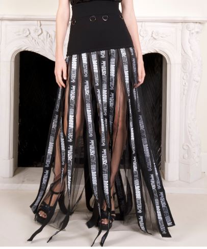 Diversity Skirt in Black with White