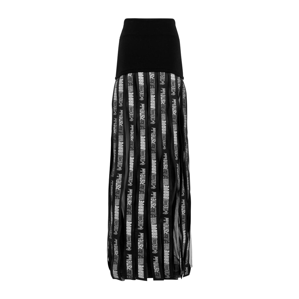 Diversity Skirt in Black with White