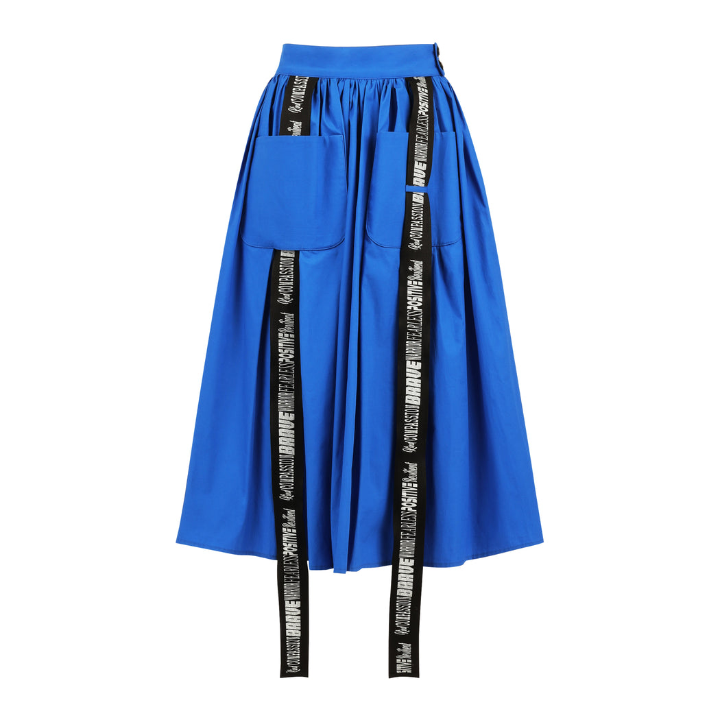 Compassion Poplin Skirt in Royal Blue