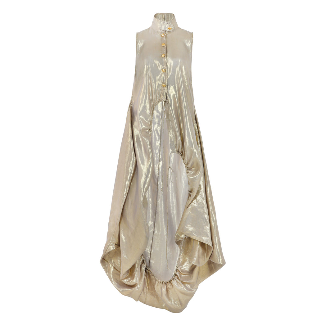 Balloon Dress in Gold