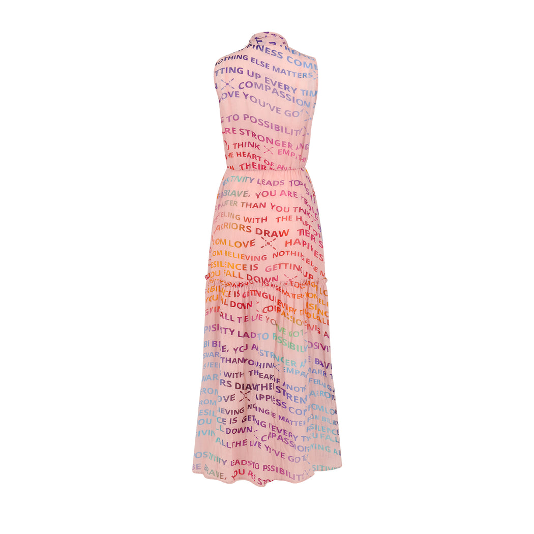 Rainbow Wave Printed Dress