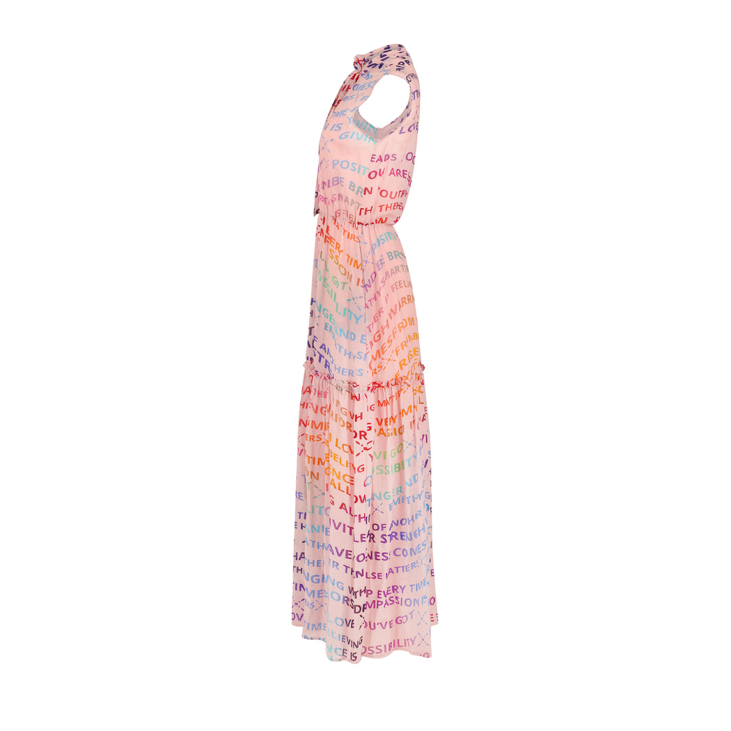 Rainbow Wave Printed Dress