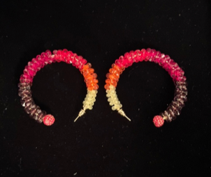 Hoop Earrings in Rainbow